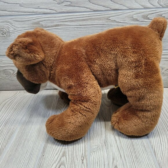 Build a Bear Boxer Bulldog BAB Soft Brown White Puppy Pet Plush Animal Puppy - Picture 3 of 9